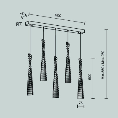 Подвесной светильник MODELUX MS.88910.5 GD