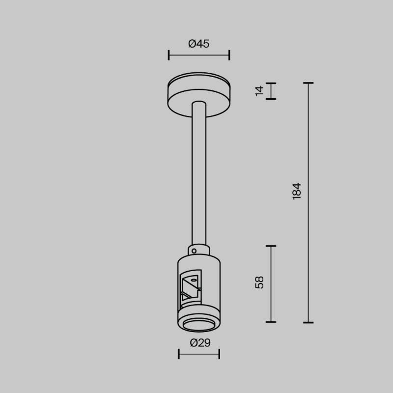 Подвесной комплект Maytoni Technical TRA156C-SL1-B