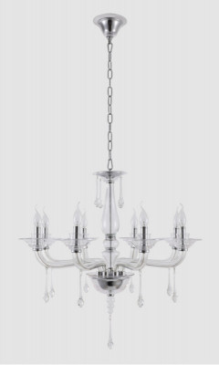 Подвесная люстра Crystal Lux MONICA SP8 CHROME/TRANSPARENT