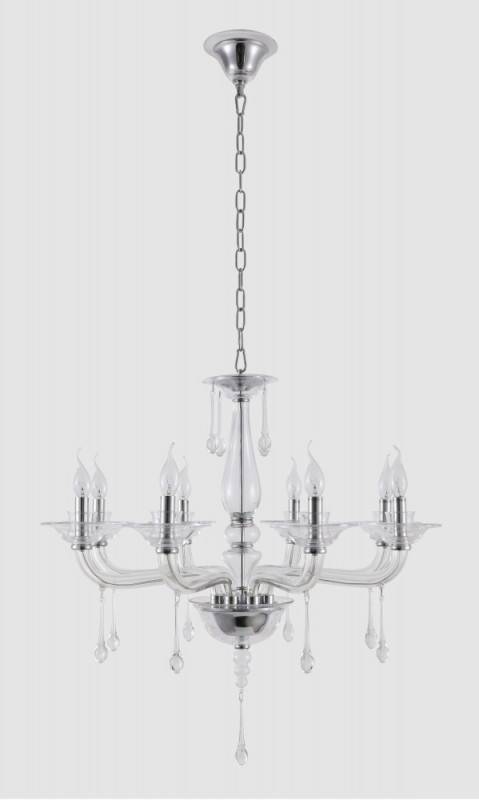Подвесная люстра Crystal Lux MONICA SP8 CHROME/TRANSPARENT