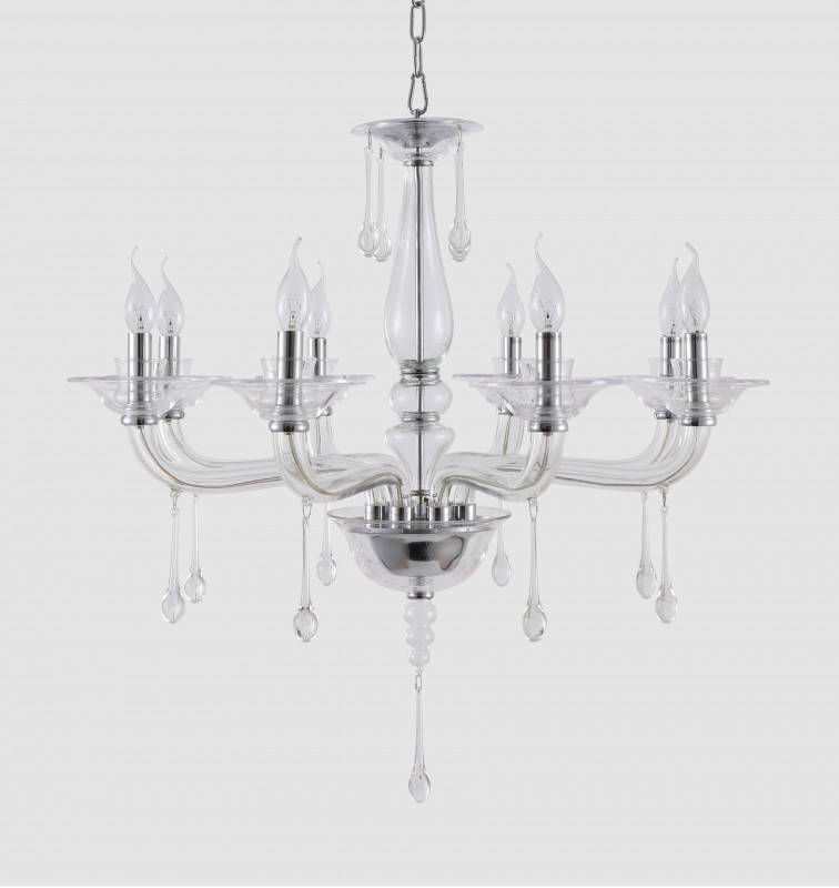 Подвесная люстра Crystal Lux MONICA SP8 CHROME/TRANSPARENT