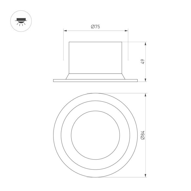 Влагозащищенный светильник Arlight 054694