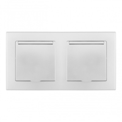 Розетка Arte Milano SET06-2-41-1x2 silver