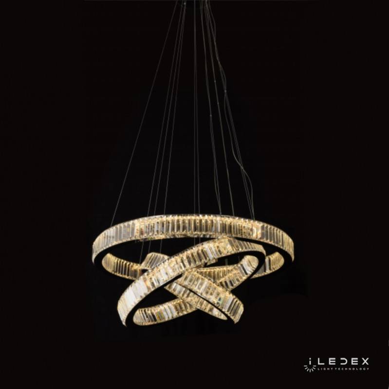 Подвесная люстра iLedex 10920P/3-70W-3000K (8/6/4) GL-CL