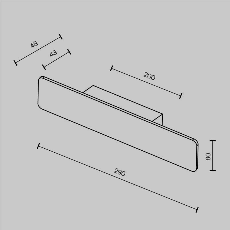 Бра Maytoni C80WL-10W3K-B