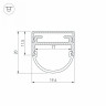 Профиль накладной Arlight ARH-WIDE-B-H20-2000 ANOD 016188