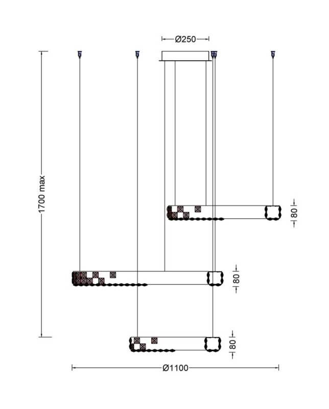Подвесная люстра Fluorite FL1148-30P