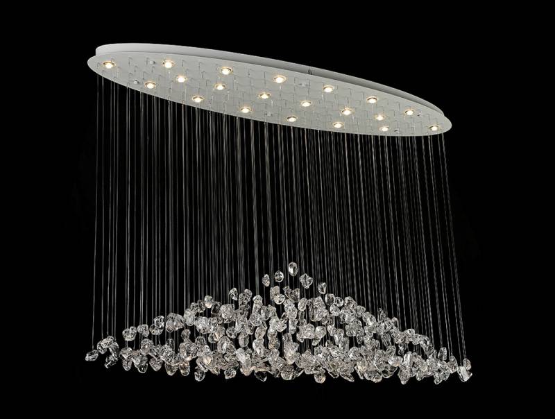 Каскадная люстра Newport 8230/140 С oval white clear