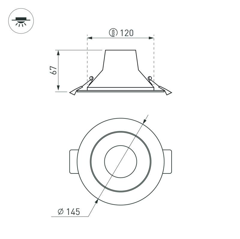 Встраиваемый светильник Arlight 032432