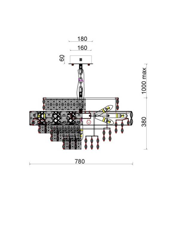 Подвесная люстра Fluorite FL1060-21P