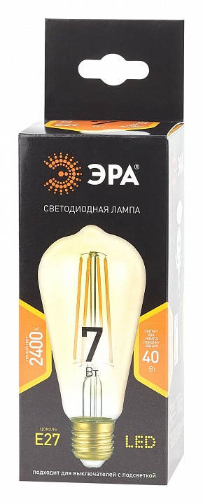 Лампа светодиодная Эра F-LED E27 7Вт 2400K Б0047664