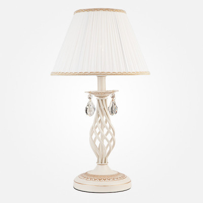 Настольная лампа Eurosvet 10054/1 белый с золотом/прозрачный хрусталь Strots