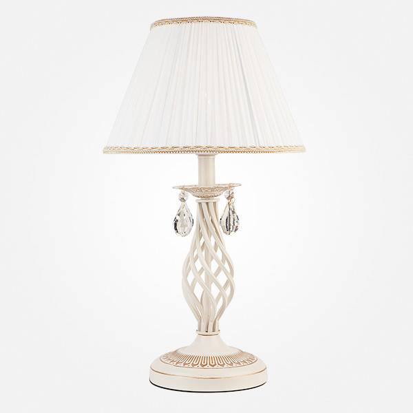 Настольная лампа Eurosvet 10054/1 белый с золотом/прозрачный хрусталь Strots