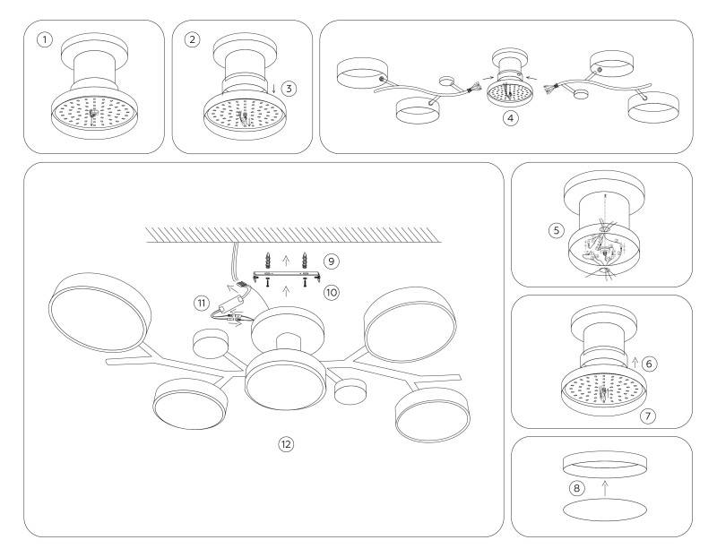 Люстра на штанге Ambrella Light FL4835