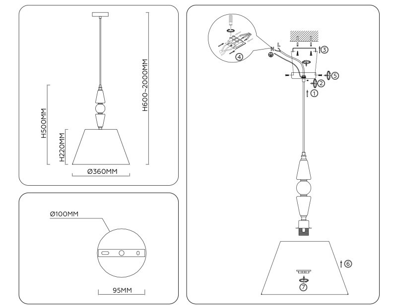 Подвесной светильник Ambrella Light LH75250