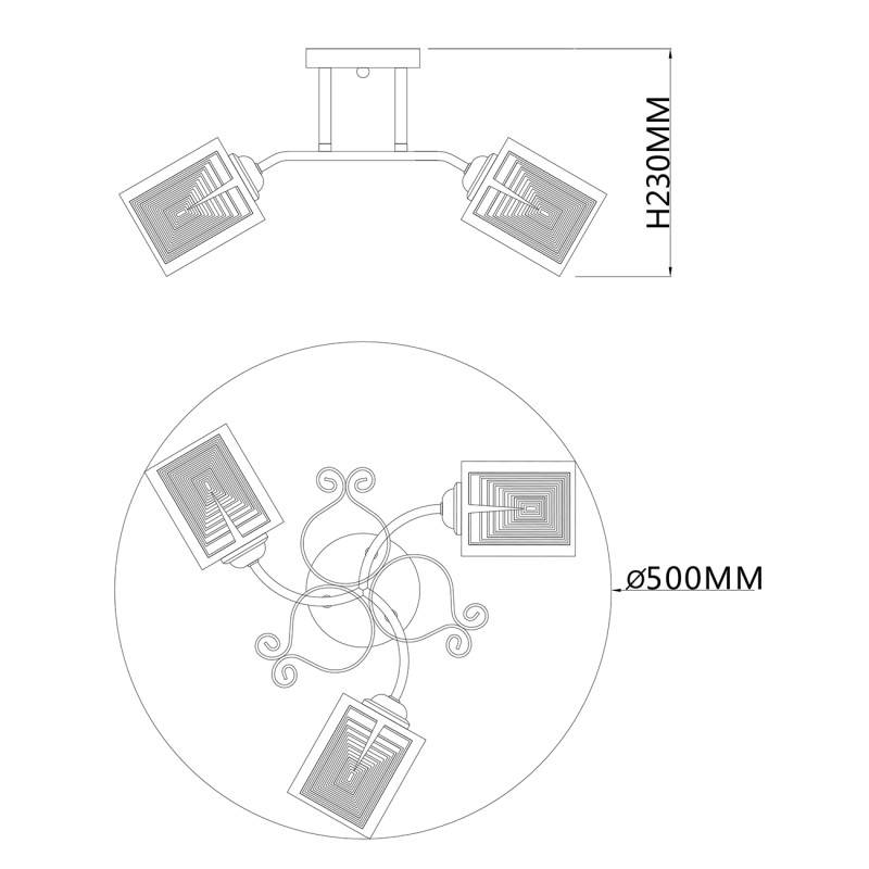 Накладная люстра Escada 1105/3PL