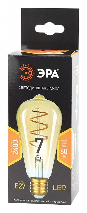 Лампа светодиодная Эра F-LED E27 7Вт 2400K Б0047665