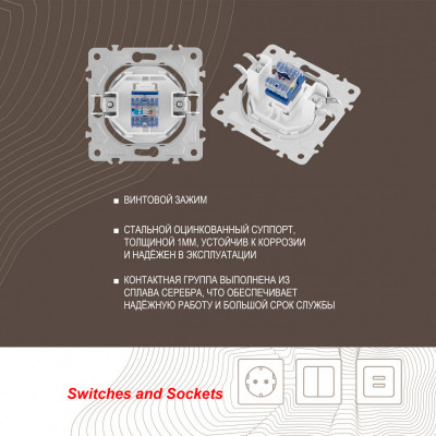 Розетка Arte Milano 202.45-1.white