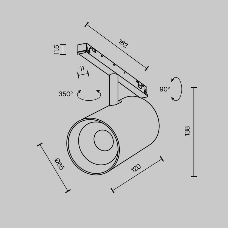 Светильник на шине Maytoni Technical TR243-4-18WTW-DSZ-B