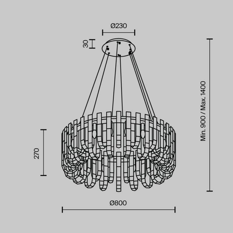 Подвесная люстра MODELUX ML.6621.19 CR