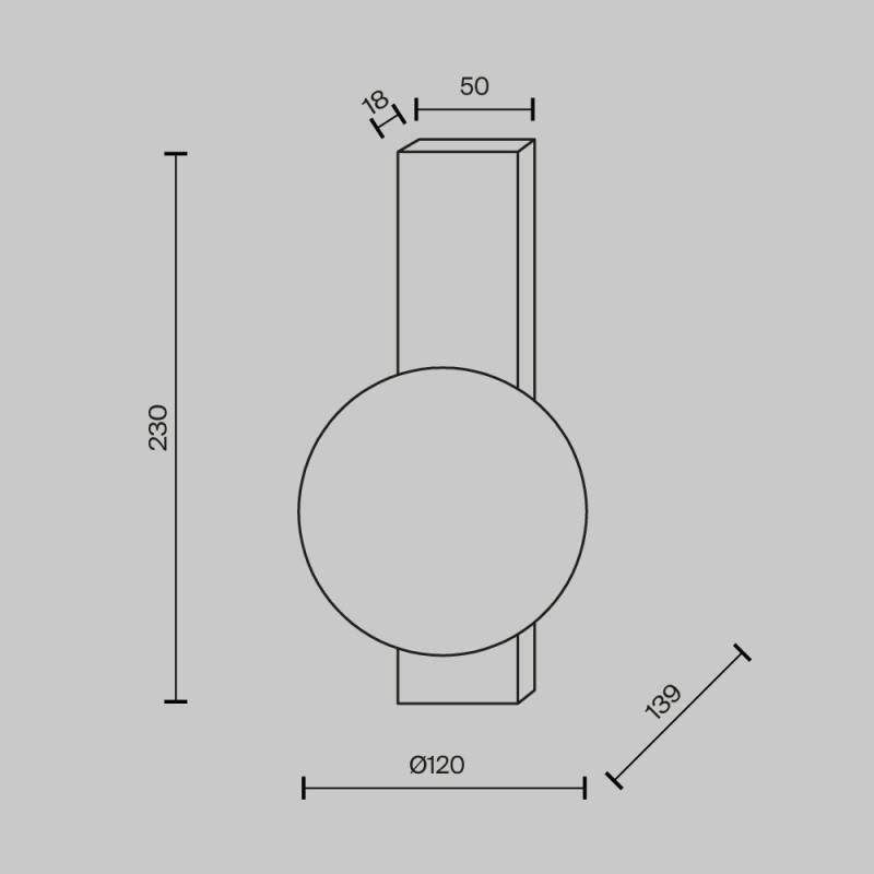 Бра Maytoni MOD470WL-01BS