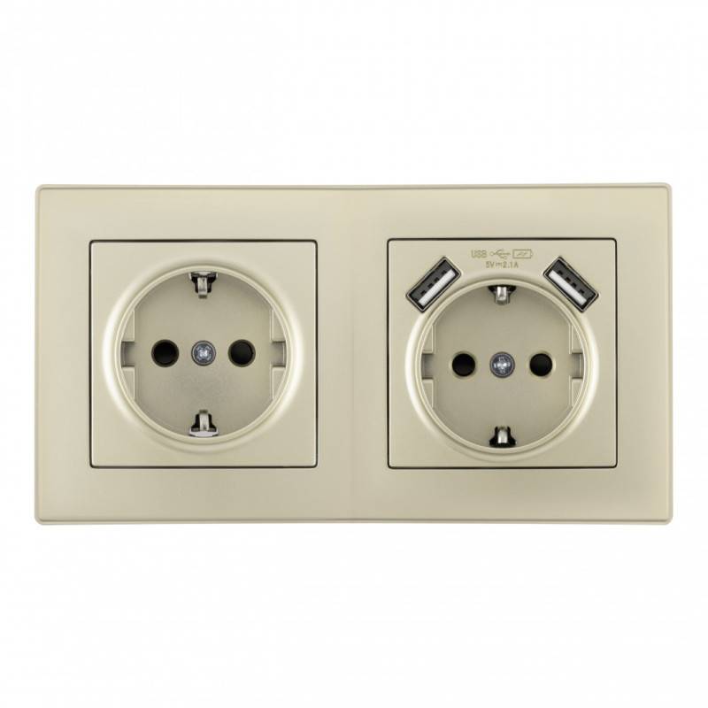 Розетка Arte Milano SET06-2-47-1-40-1 shampan