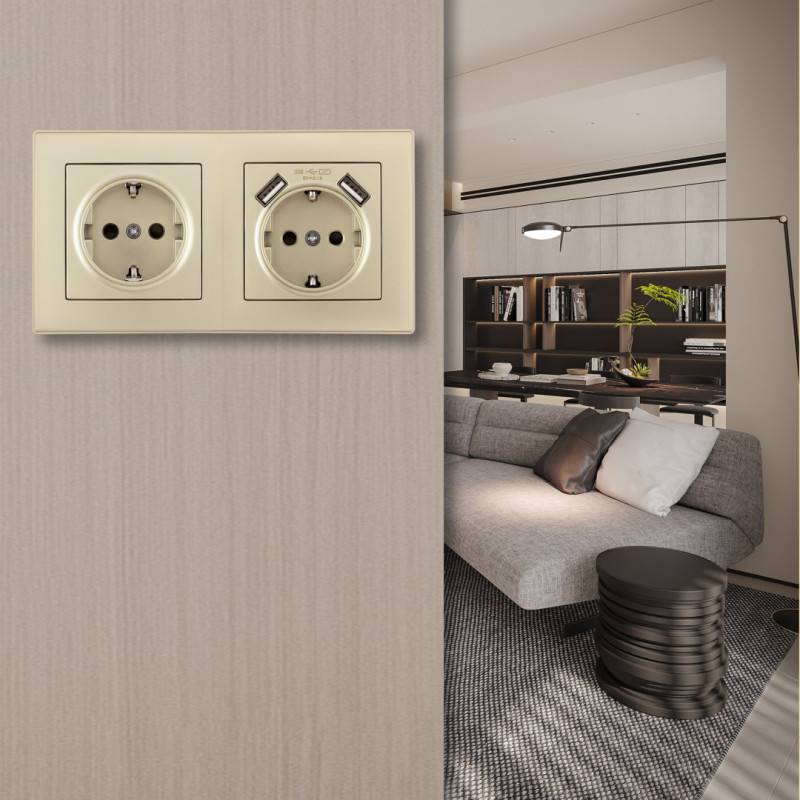 Розетка Arte Milano SET06-2-47-1-40-1 shampan