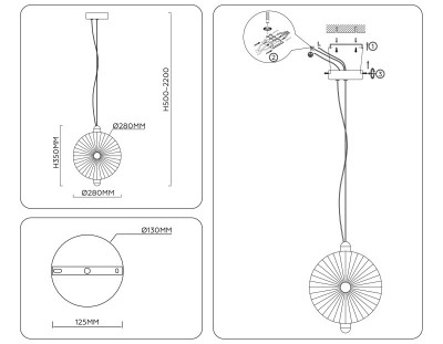 Подвесной светильник Ambrella Light LH31145