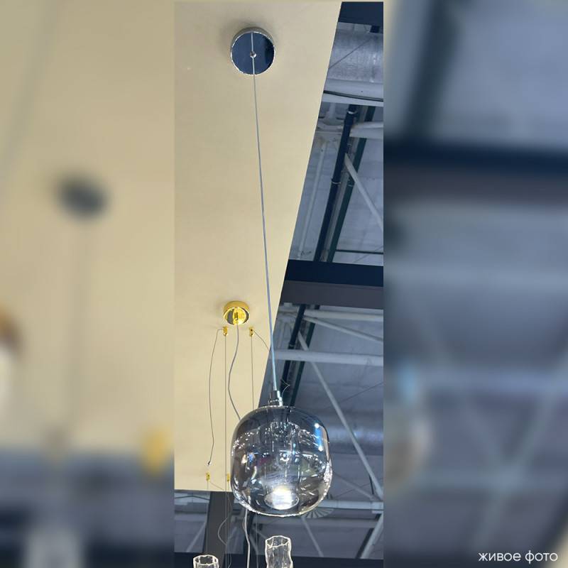 Подвесной светильник Crystal Lux BOX SP1 CHROME/SMOKE