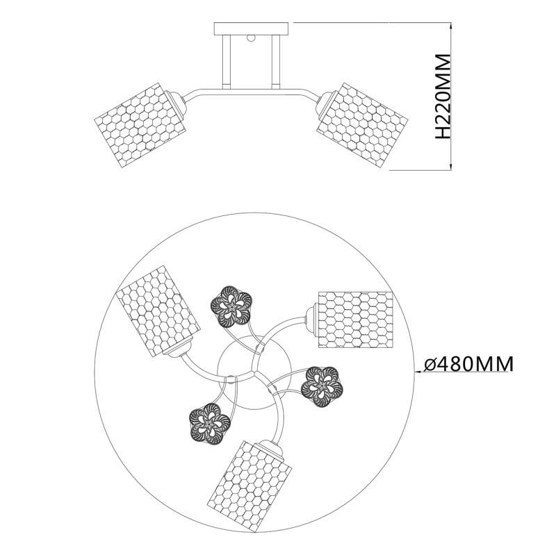 Накладная люстра Escada 1113/3PL