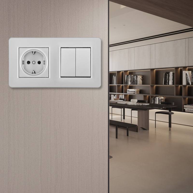 Розетка Arte Milano SET16-2-40-1-30-2 silver