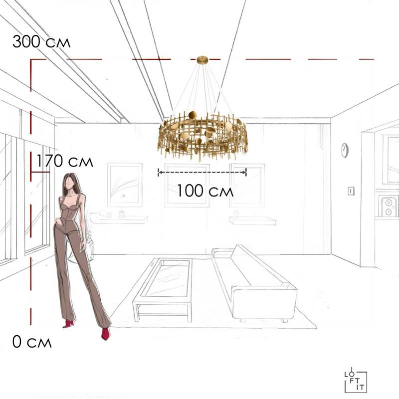 Подвесная люстра LOFT IT 10396/1000C