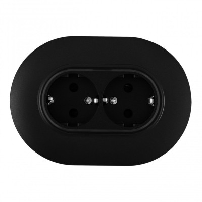 Розетка Arte Milano SET08-double-40-2 black