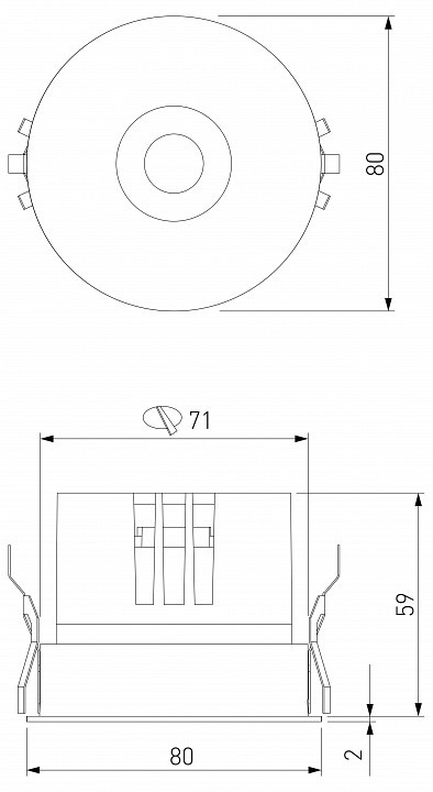 Встраиваемый светильник Elektrostandard Bliss a069406