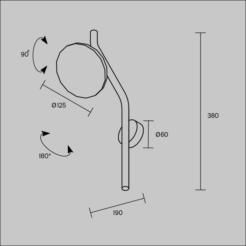 Бра Maytoni MOD451WL-L8B3K