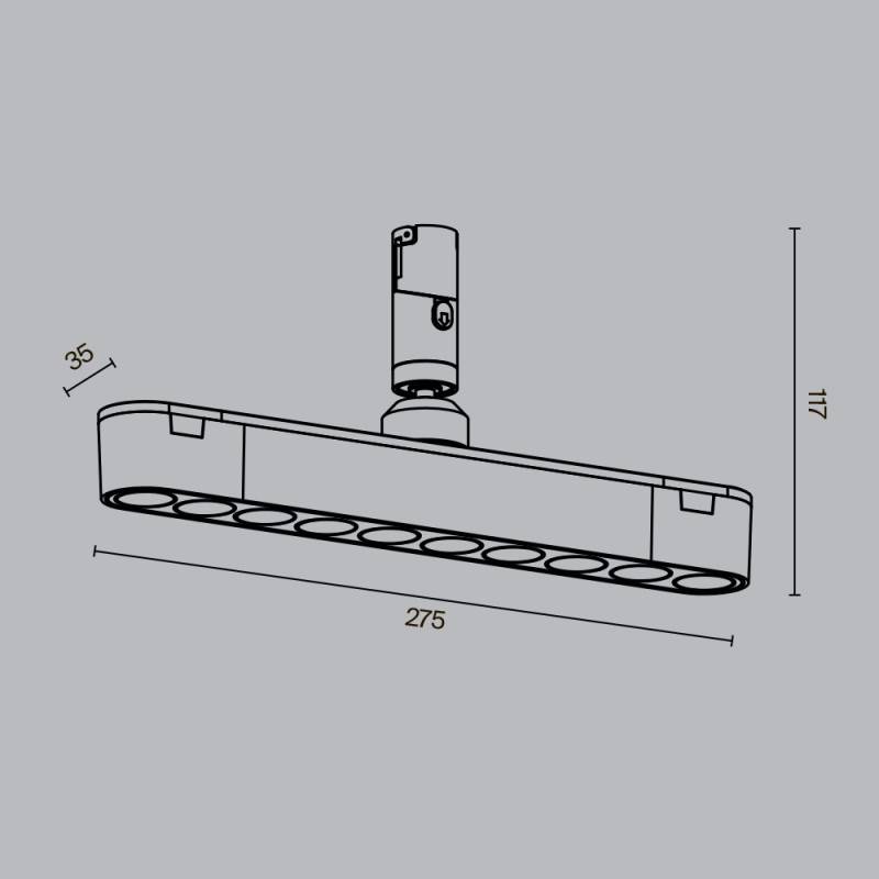 Светильник на шине Maytoni Technical TR203-1-10W3K-S-B