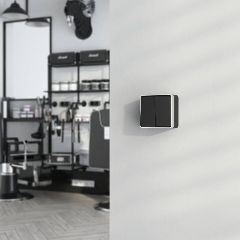 Выключатель Werkel W5020234 черный с серебром