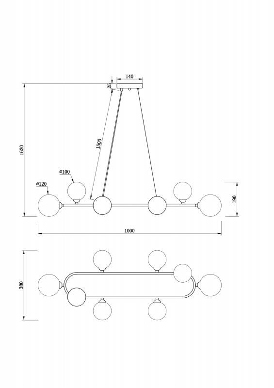 Подвесная люстра Freya FR5222PL-08B1