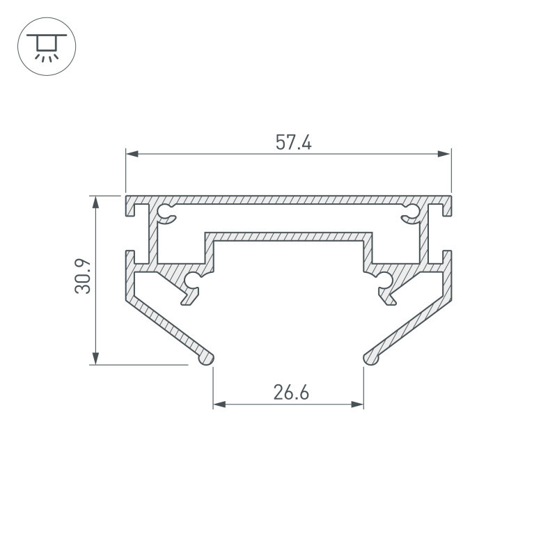 Профиль для шинопроводов Arlight 039173