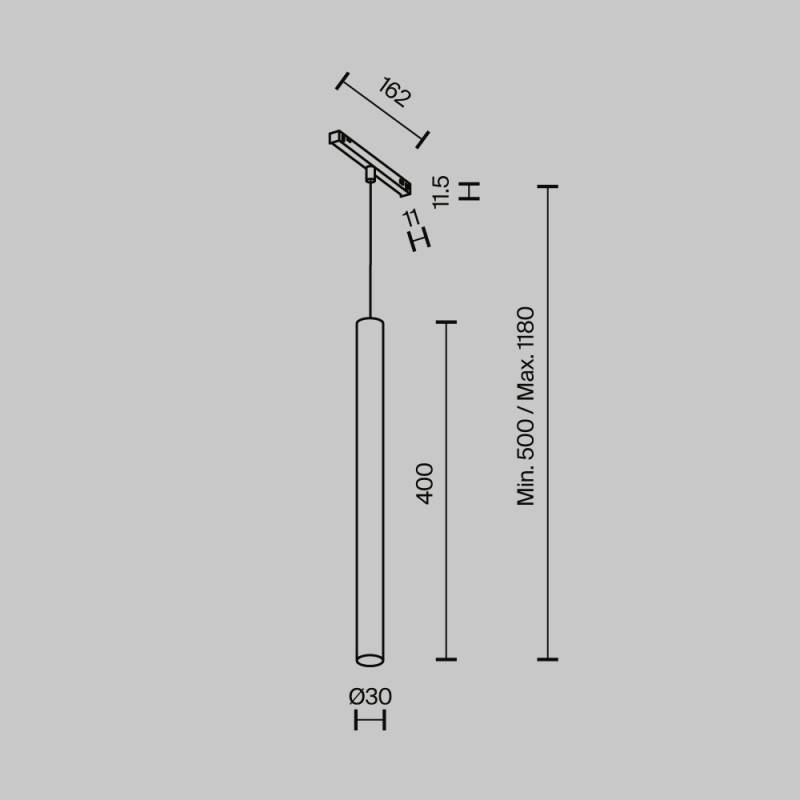 Светильник на шине Maytoni Technical TR245-4-7WTW-DSZ-B