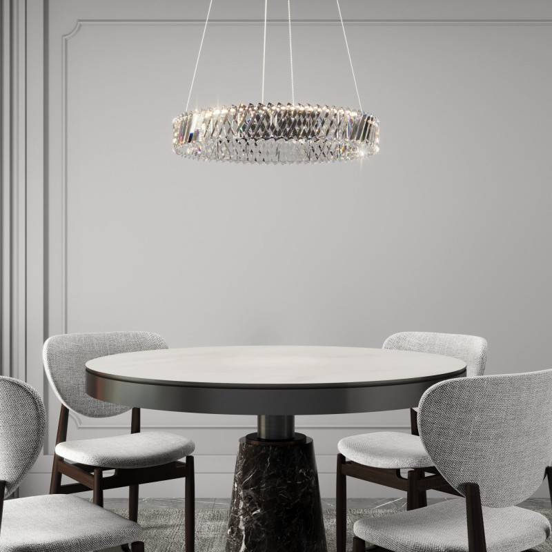 Подвесной светильник Eurosvet 101004 никель хрусталь