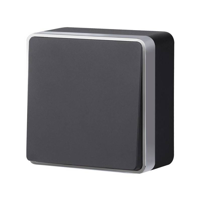 Выключатель Werkel W5010034 черный с серебром