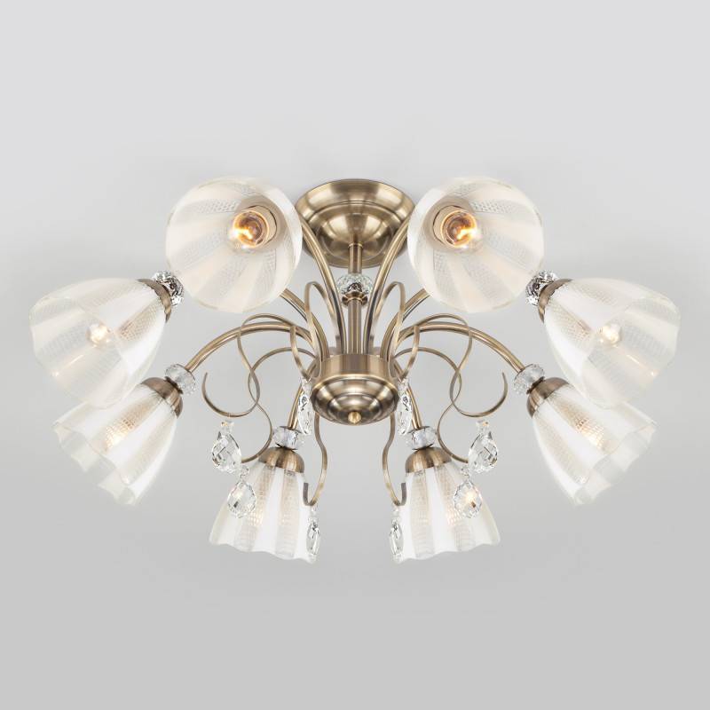 Люстра на штанге Eurosvet 30155/8 античная бронза