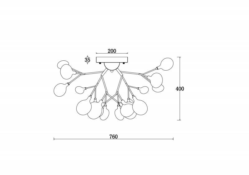 Накладная люстра Freya FR5049CL-27G