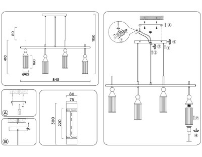 Подвесной светильник Ambrella Light LH55254