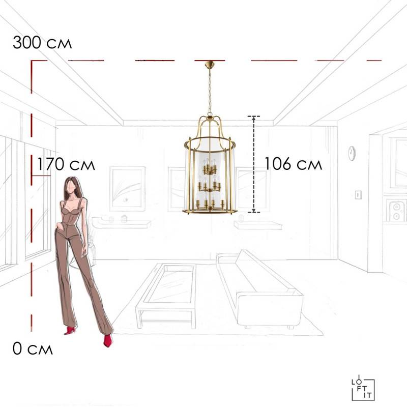 Подвесной светильник LOFT IT 10456/12 AB