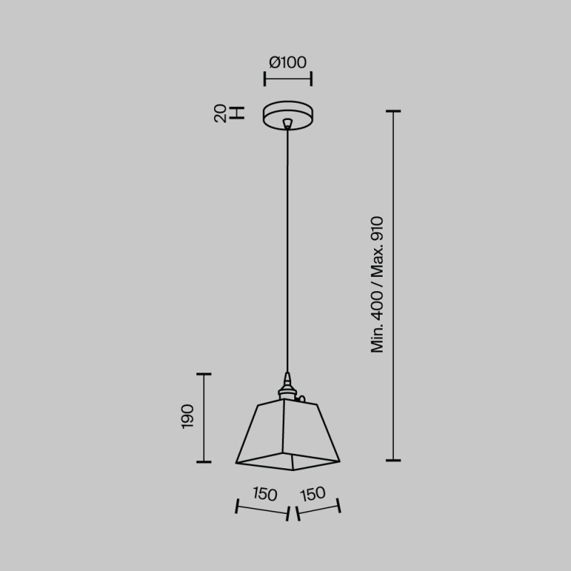 Подвесной светильник MODELUX MS.153.150 BS