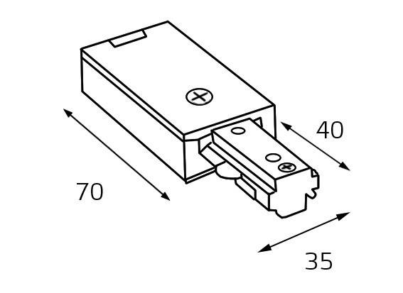 Подвод питания ITALLINE WSO 71 black
