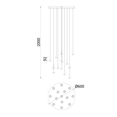 Каскадная люстра Mantra 8935