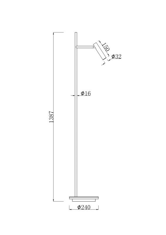 Торшер Maytoni Z010FL-L8B3K